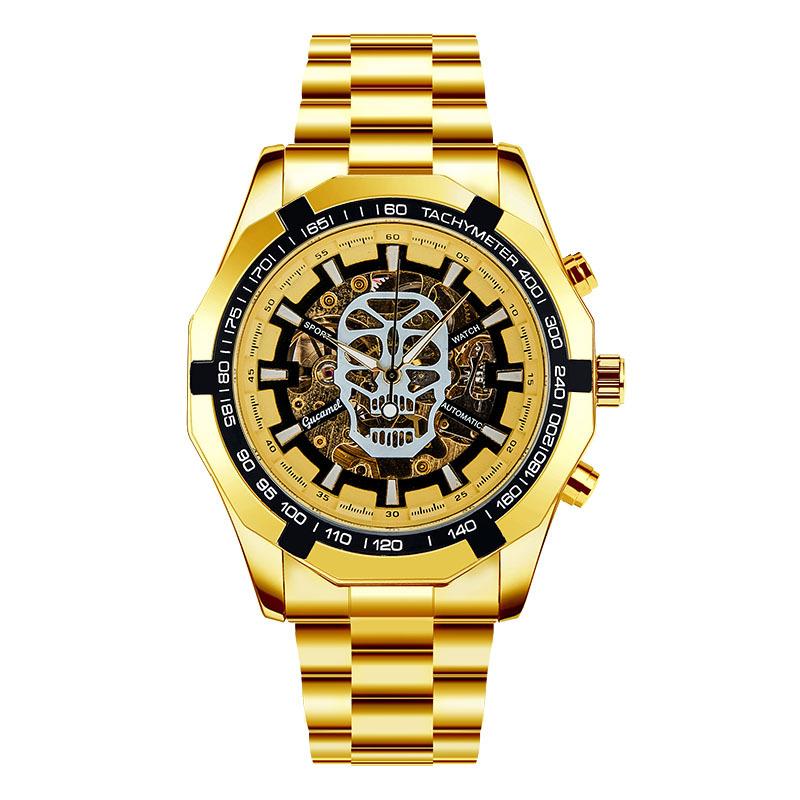 Top nagelneue automatische mechanische Uhr Mode hohl goldene automatische mechanische Uhr explosive Service Skelettuhr