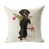Weihnachten Tier Hund Leinen Kissenbezug Kissenbezug Sofa Bett Auto Cafe Büro Dekor