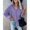Loose Casual New Shirt Autumn Winter Women's Solid Color Lapel Corduroy Casual All-match Coat