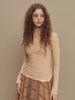 SETSETSET Slim Fit Off-Shoulder T-Shirt Beige