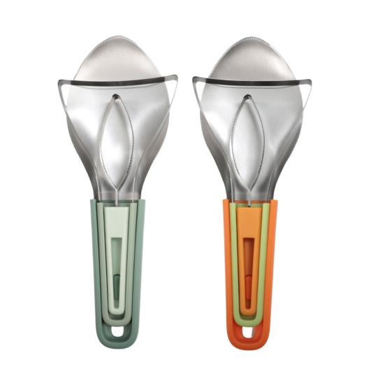 Mango Peeler Cutter Tool Stainless Steel 3-in-1 Fruit Slicer Corer Pit Remover for Watermelon Avocado Kiwi Kitchen Gadget