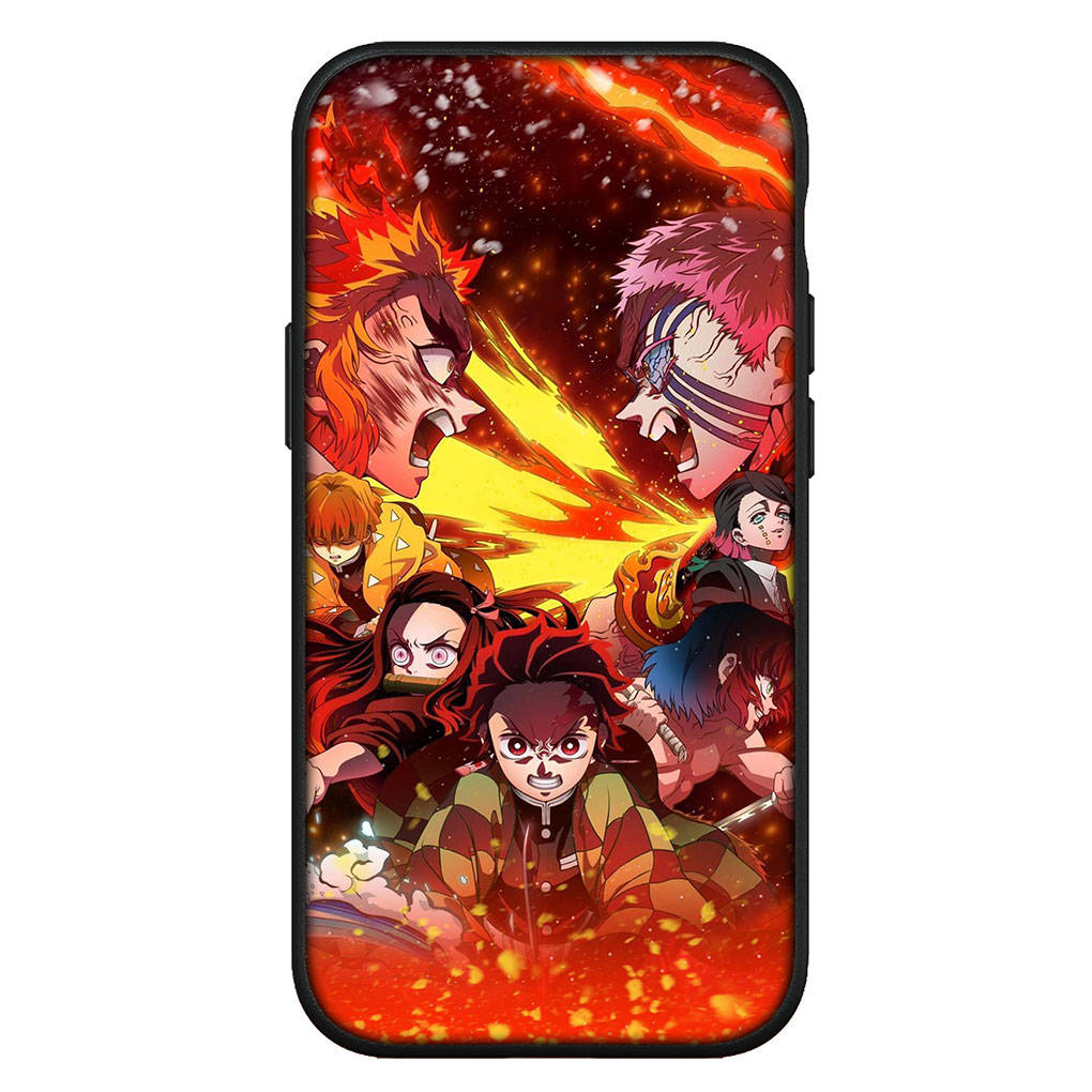 For iPhone 16 15 Xiaomi Redmi Note 14 13 12 11 Pro Max X 16e Samsung Galaxy S25 S24 S23 Moto OPPO Huawei Rengoku Kyoujurou Demon Slayer Tanjirou Case