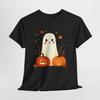 Cute Ghost Halloween T-Shirt - Jack-O-Lantern Design