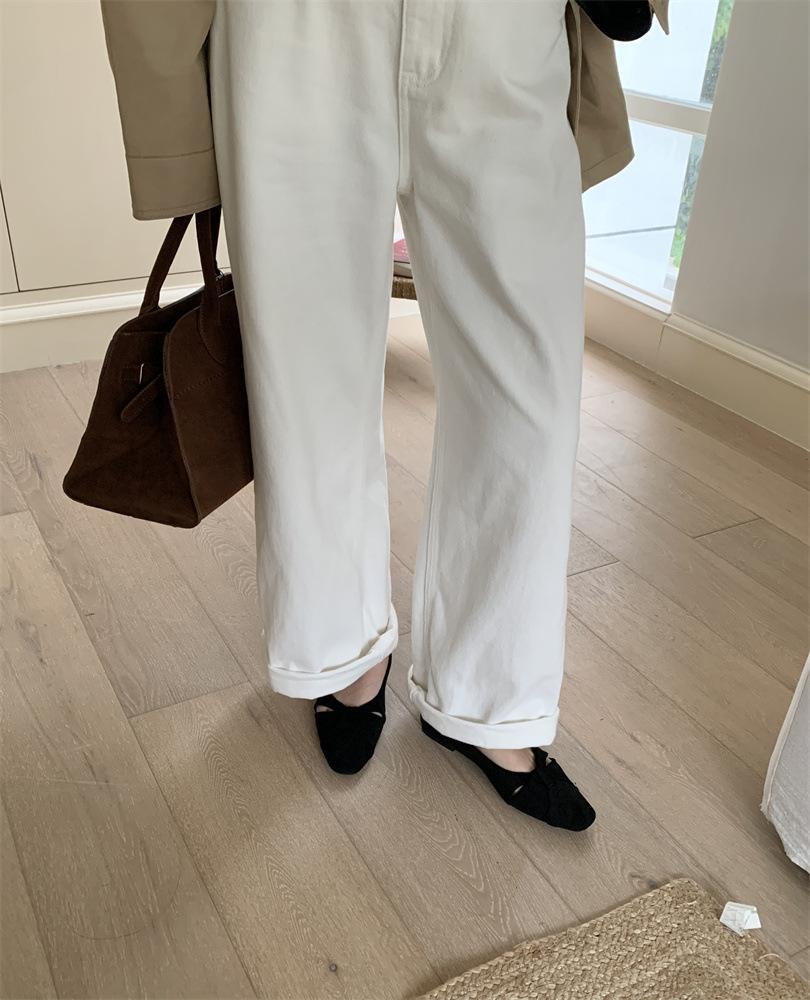 Versatile giant soft~ 2.5cm low heel hollow single shoes women's new Chinese style square head leather French commuter ladle shoes