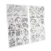 8pcs Colorable Shrink Plastic Sheets Hand Painted Shrink Film Sheets  DIY Ornaments