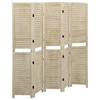 338580 vidaXL Room Divider 5 Panels 175x165 Cm Paulownia Wood