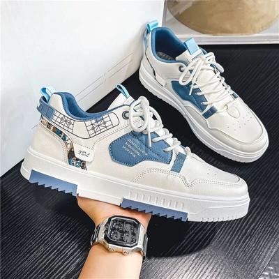Letnie buty męskie Oddychające tenisówki Męskie Trendy Dopasowane małe białe buty Gruba podeszwa Sportowe buty na co dzień Deskorolka Modne buty