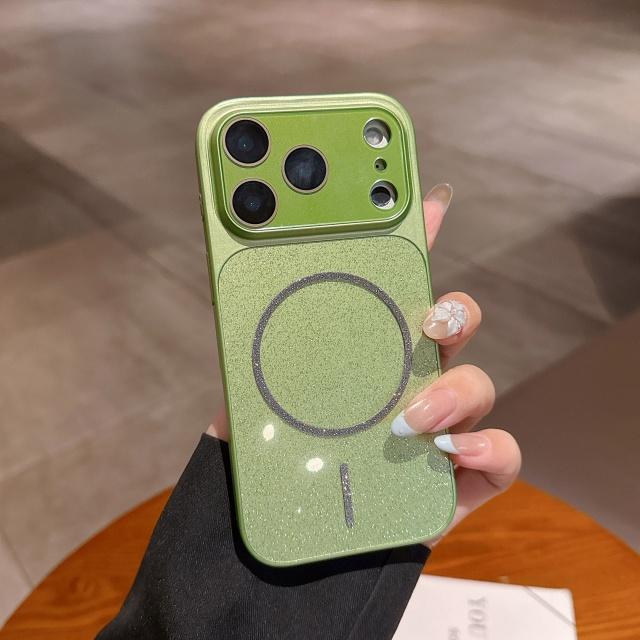 For For Iphone 16 17 Pro Max Flash Magnetic Soft Silicone Frame Phone Case For For Iphone 13 14 15 Lens Protective Cover