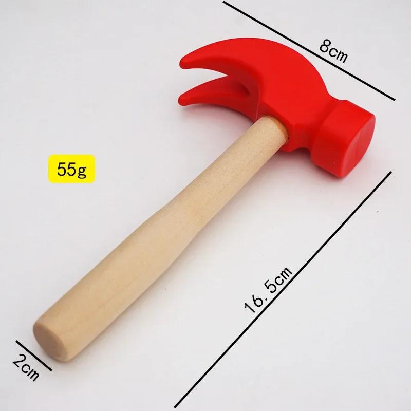 Mini Wooden Hammer Children s Learning Toy Hammer Creative DIY Wooden Woodworking Hammer Simulation Maintenance Tools B