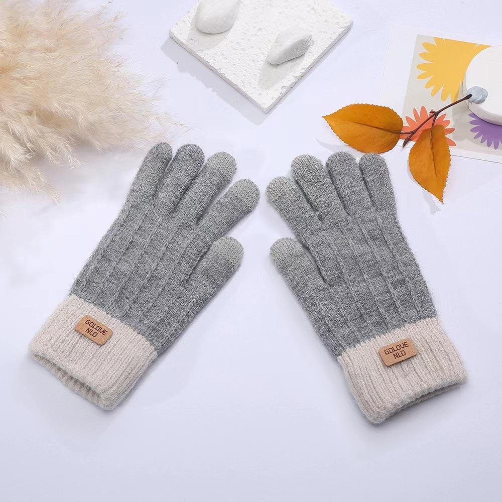 1 Pair Women and Men's Warm Touchscreen Knitted Gloves Comfortable Gloves for Winter