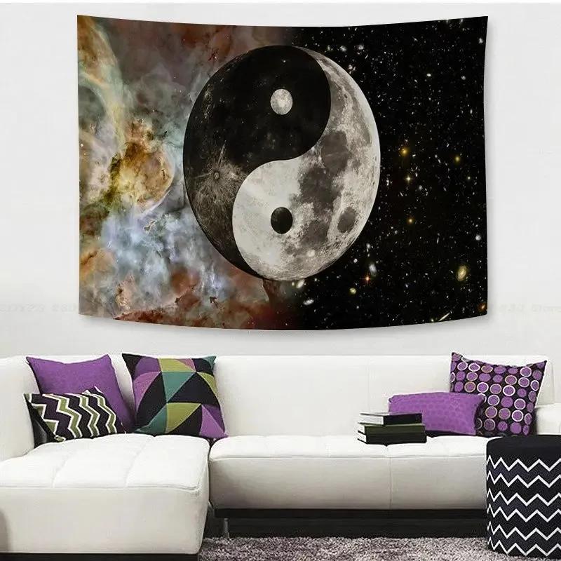 

Китайский тайцзи цветной гобелен офисный гобелен для гостиной домашний настенный декор гобелен 150x130cm