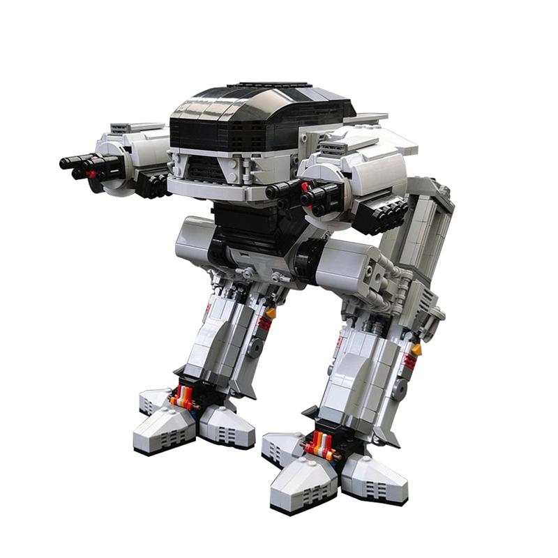 Gobricks UCS Scale ED-209 Robot Model Executing Robot Mechanical War Police Enforcement Series 209 MOC Building Block Gift