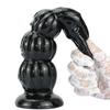 Black PVC Anal Masturbator Set Butt Plug Anal Beads Dildo for Men Women