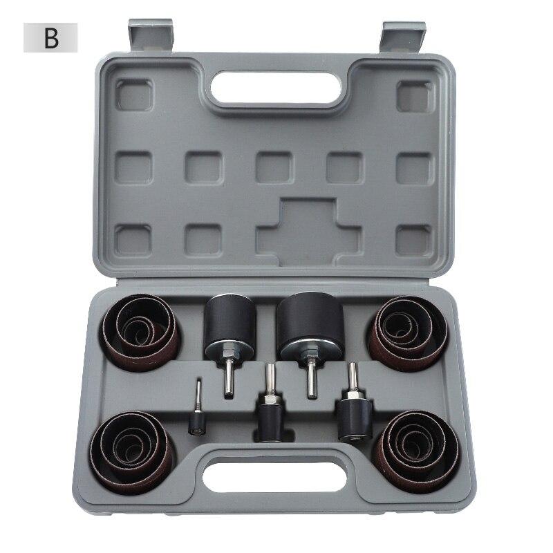 Tambur de șlefuit cu carcasă 20 buc/25 buc Curele de șlefuit #80 #120 Hârtie abrazivă pentru gravare Instrument rotativ de lustruit