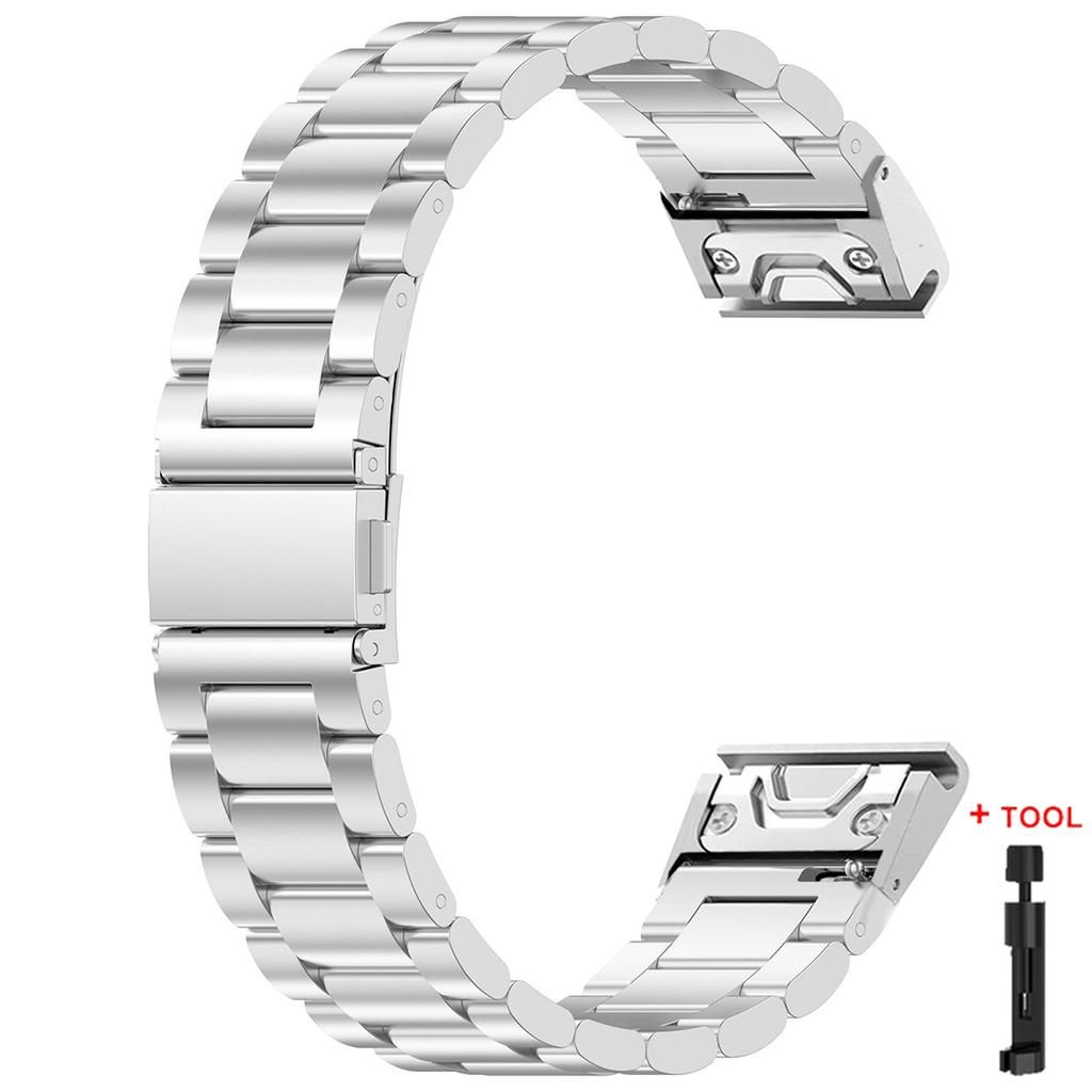 22mm 26mm Quick Fit Metal Strap For Garmin Fenix 8 47mm/Fenix E/Fenix 6 Pro/6/7/7 Pro/5 Plus Smart Watch Stianless Steel Band