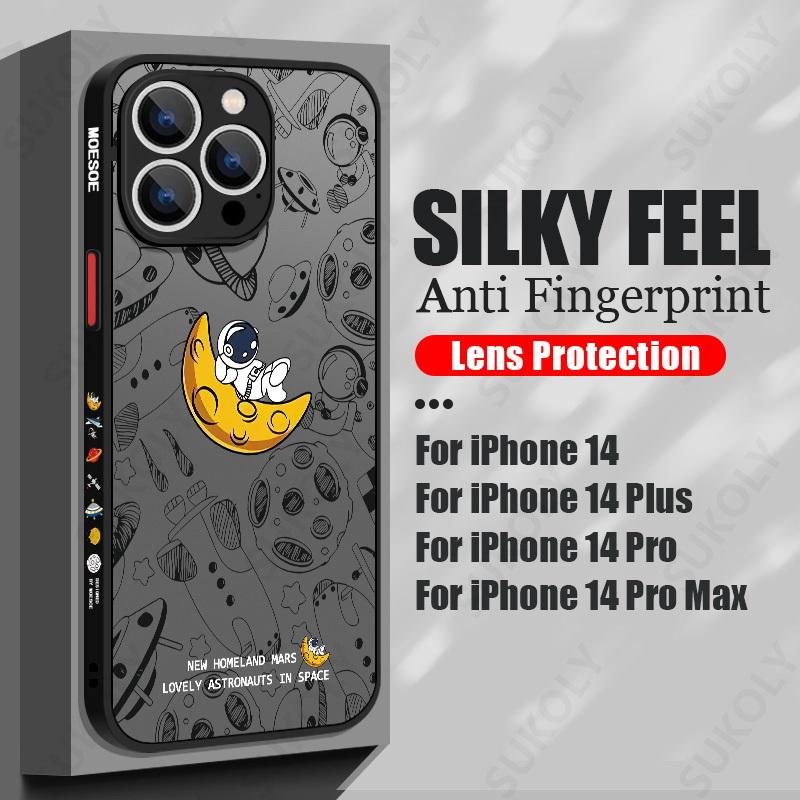 

Astronaut Acrylic Phone Case For iPhone 16 13 14 Pro 15 16 Max 12 Pro Max 11 14 15 Plus Shockproof Matte Cartoon Hard Back Cover For iPhone 14Pro Max