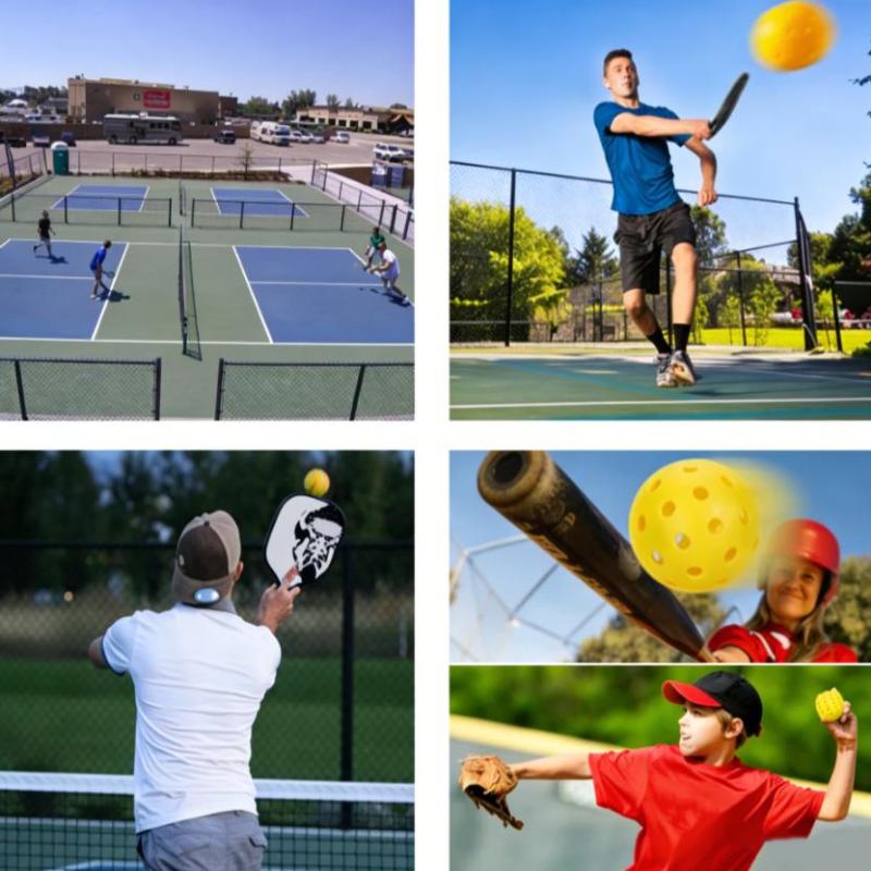 Pickleball Bälle 12/6 Stück Mehrfarbig 74mm 40 Löcher Hohe Elastizität Langlebig für Feiertagsgeschenke Lässige Sportveranstaltungen