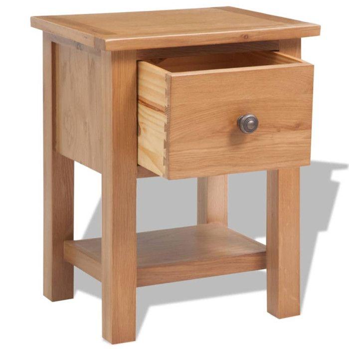 VidaXL Bedside Tables 2 Pcs 36x30x47 Cm Solid Oak Wood
