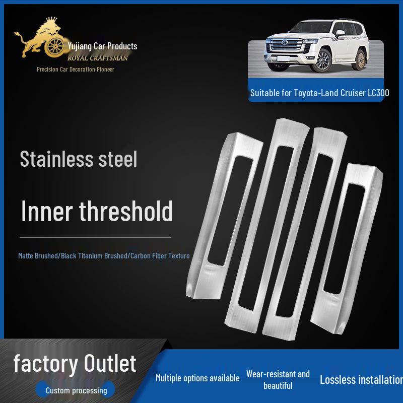 22-23 Land Cruiser LC300 Stainless Steel Door Sill Strips