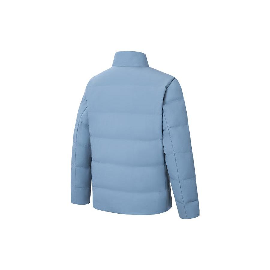 Anta Comprehensive Training Series Solid Color Zipper Stand Collar Down Jacket Men Outerwear Ancient-Wall-Gray 152347908-1