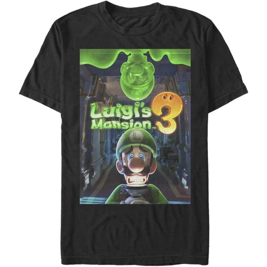 Мужская футболка Nintendo Luigi s Mansion 3 с постером S чёрный
