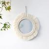 Wall Mirror with Macrame Fringes Hanging Mirrors Bohemian Decoration for Bedroom