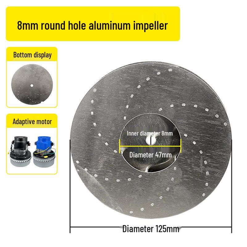 Universal Aluminum Impeller Fan Blades for Jiebba Vacuum Cleaner Motors (BF822 BF856) - Complete Set
