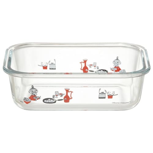 Skater Heat-resistant Glass Storage Container Moomin Kitchen 650ml M with Lid Valve 4-Point Lock GBST7-A