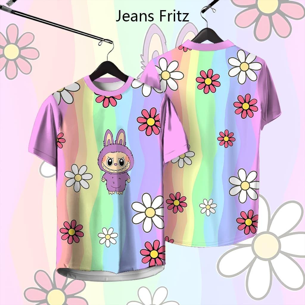 Printed children s casual fashion short sleeves cute 3D printed loose short sleeves 140