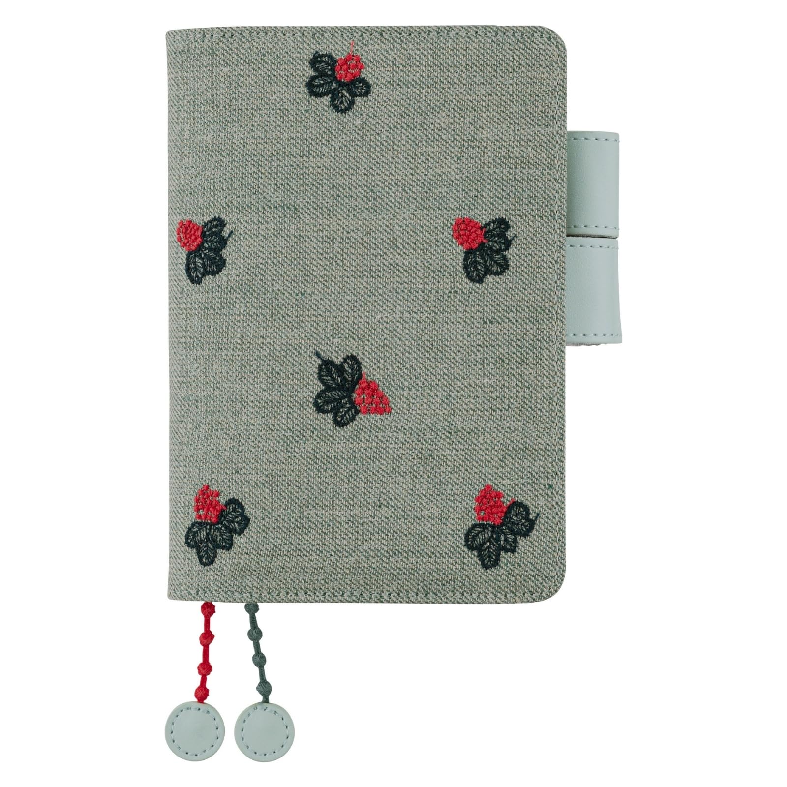 

Hobonichi Techo Original size notebook cover Mina berry (A6) Perhonen/light (green)