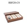 Wedding Wood Rings Jewelry Organizer Box Display Travel for Case Portable Storage Square Shape Box Walnut Necklace Holer
