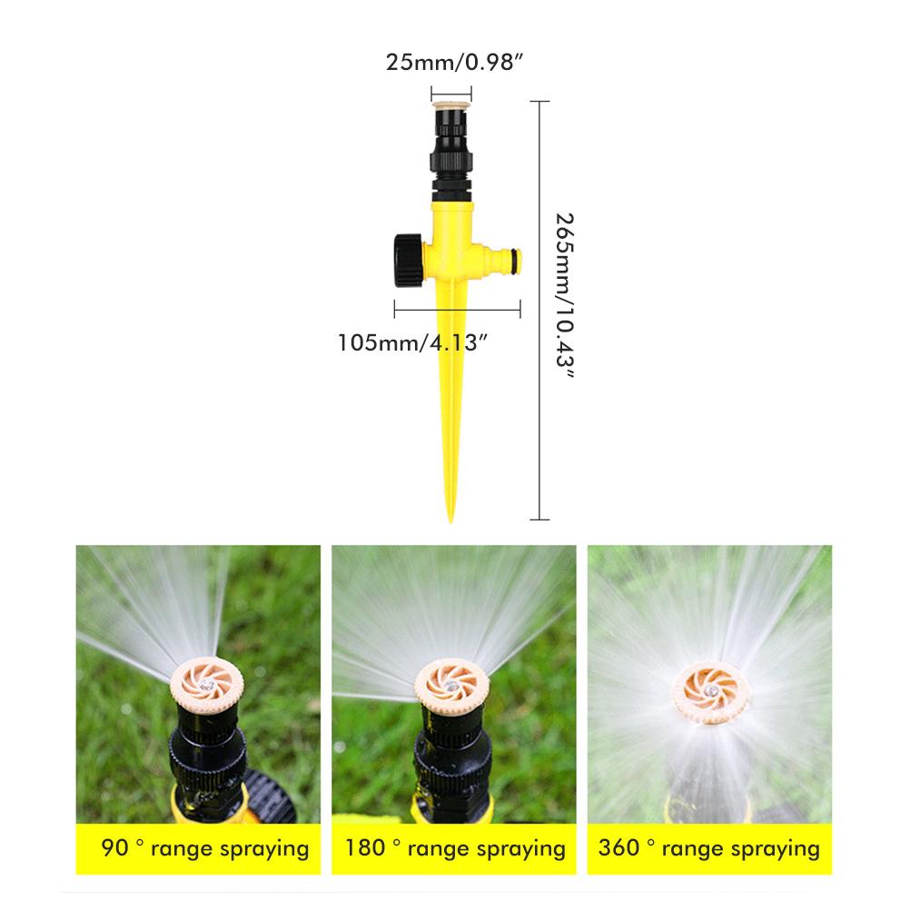 Sistema di Irrigazione Automatica Rotante a 360 gradi Irrigatore per Prato da Giardino Sistema di Irrigazione per Erba Tubo da Giardino