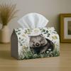 1pc Tissue Box Holder with Cute Gentle Natural Design-Wombat Animal Botanical Illustration,Durable Polyester,Ideal for Kitchen,Living Room,Bedroom,Bat