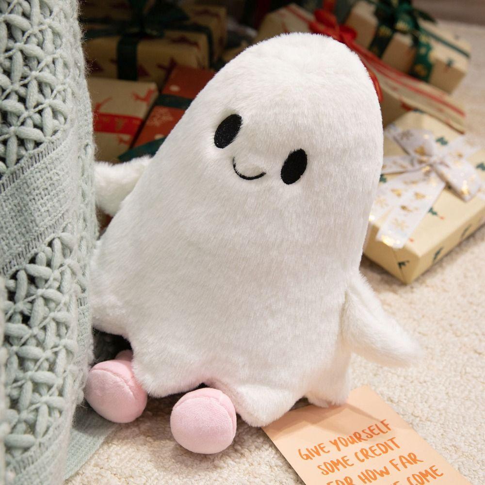 30cm Cartoon Ghost Pillow Soft Stuffed Toy Halloween Ghost Plush Doll  Halloween Party Accessory