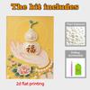Pearl Fortune Bell DIY Diamond Art Kits 15.7x19.6inch Gem Art Diamond Painting Kits Without Frame for Adults Gift Idea Home Wall Decor