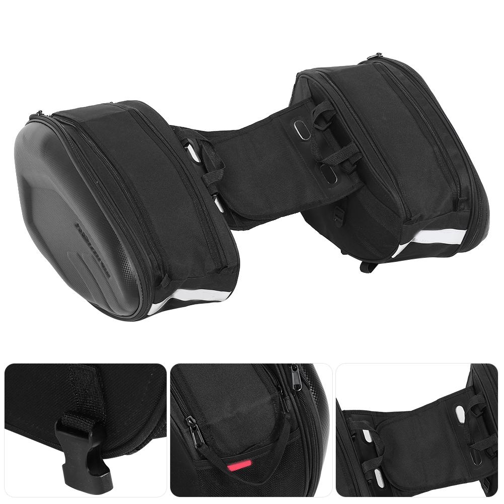 2PCS Motorcycle Saddle Bag Waterproof Side Seat Helmet Luggage 58L for Travelling Cycling Motocross Camping