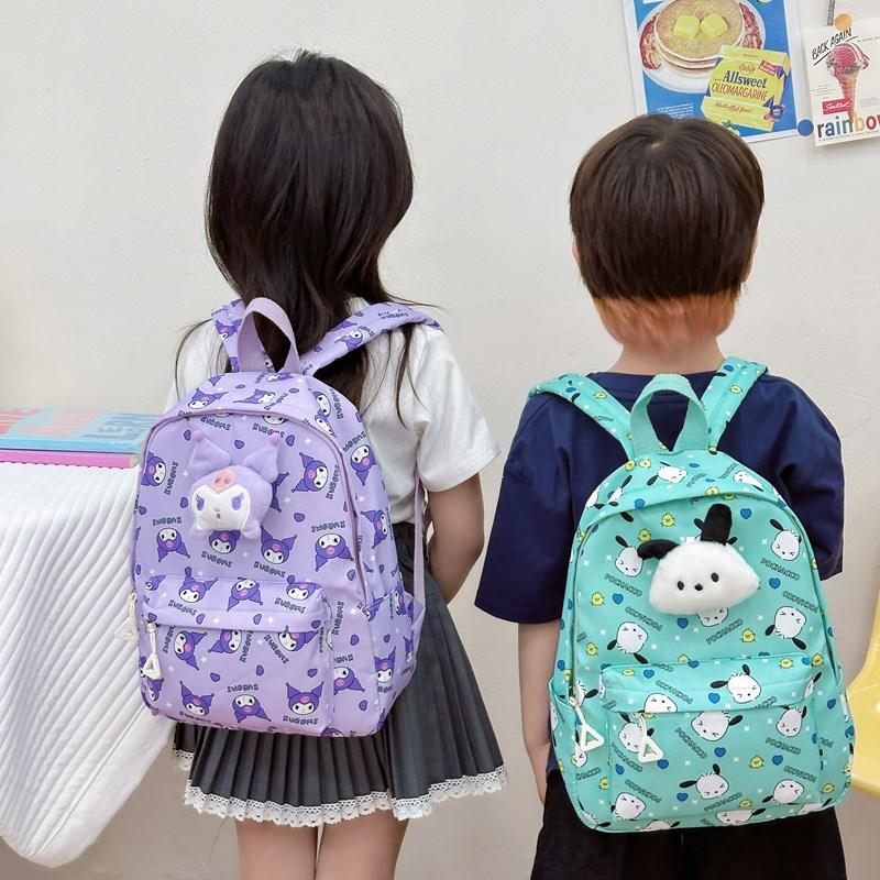 Cute Cartoon Sanrio Hello Kitty Children'S Backpack Large Capacity Student Schoolbag  Delicate Trendy Girly Boy Bag Gifts