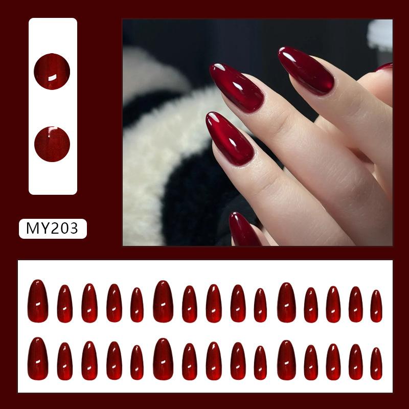 

Простая ретро бордовая белая кошачий глаз модная девушка универсальный европейский и американский стиль съемная носимая броня 30 штук