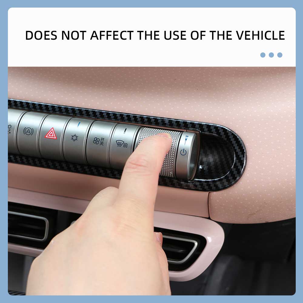 For BYD Dolphin Mini Seagull Dolphin Surf 2025 2025 Center Console Sticker AC Air Button Panel Frame Cover Interior Accessories