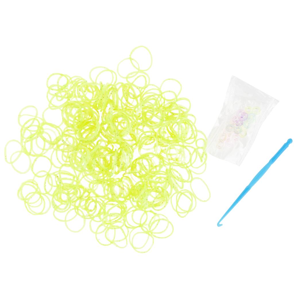 Zestaw Gumek Do Robienia Bransoletek Loom Bands 300 Szt + Szydełko Klipsy
