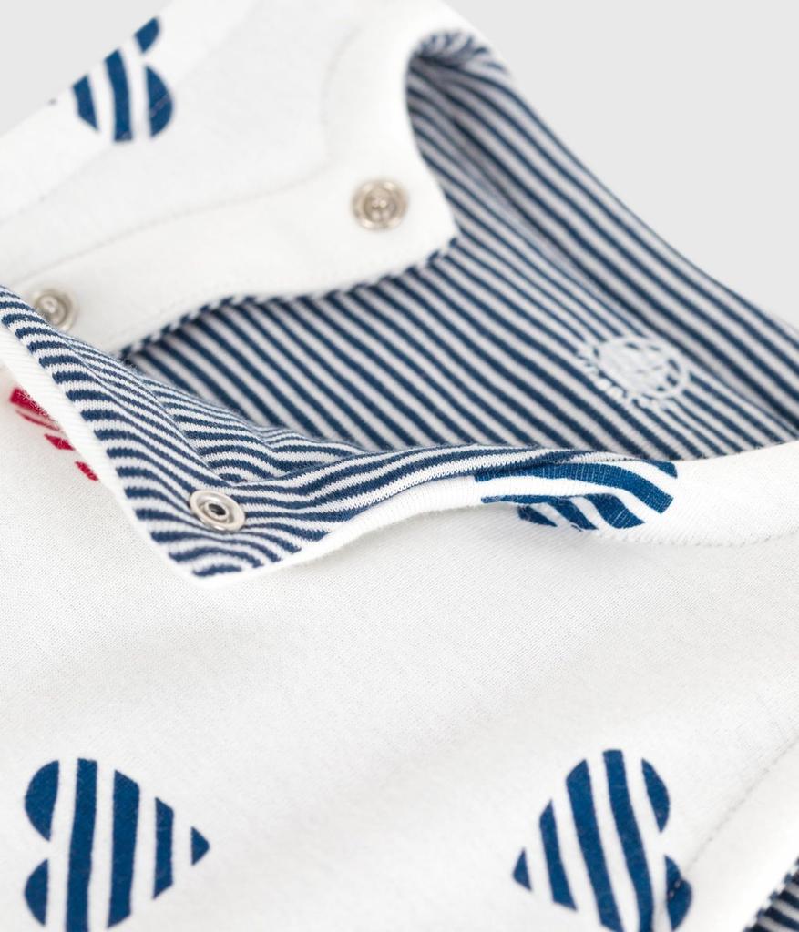 Petit Bateau Reversible Vest A0E4H, Off-White/Red, 67cm, 6-Months