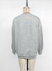 100% Clothing: 2025 Autumn/Winter Women's Loose Plus Velvet Round Neck Light Gray Hoodie