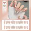 Luxuriöses Transparentes Rouge Blase Rose Press-On Nagelset mit Tragbaren Stickern