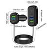 66W Car Phone Charger 5 In 1 Charging Adapter Split Type Car USB Charger
