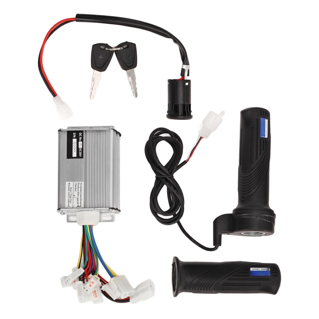 36V 1000W Brushed Motor Controller Throttle Grip Set with Electric Power Lock Electric Bike Conversion Kit