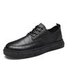 Fashion Brand Men's Casual Shoes Vintage PU Leather Men  Boots Male Leisure Shoes Man Walking Flats Low Top Ankle Booties