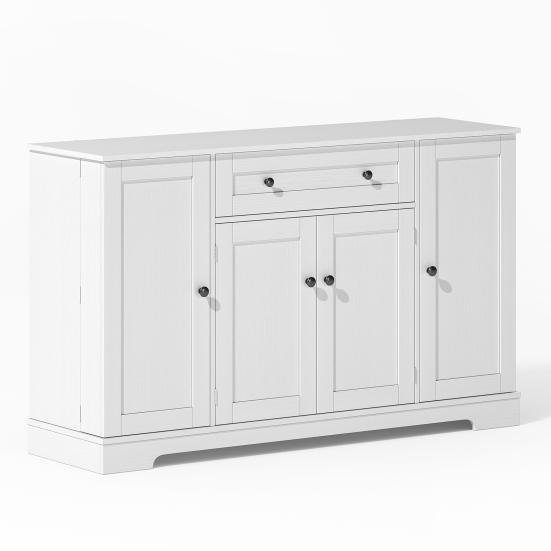 Kitchen Cabinet Multifunctional Buffet 138cm Sideboard with Drawer Shelf Doors And Adjustable Shelves Buffet Modern Design Anti-Tip Protection