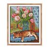 Stitch Embroidery DIY Needlework And Flowers, Wall Decoration - Multicolor, 14CT