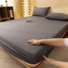 1PC Bed Fitted Sheet Bed Mattress Cover Solid Color Bed Linen Non Slip Mattress Covers Bedsheet Soft and Breathable