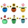 Solar Toy Sunflower Ornaments Dancing Flowers Solar Powered Car Dashboard Solar Automatic Swing Solar Flower Car Ornament